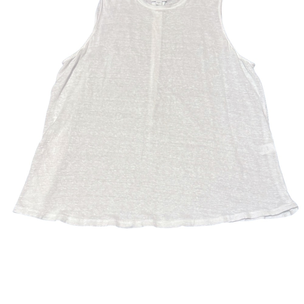 Women’s J.Jill Love Linen Sleeveless White Lightweight Top - Picture 4 of 7